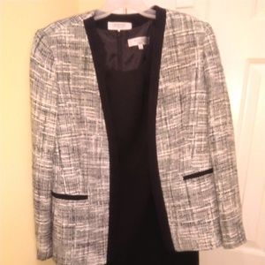 KASPER SEPARATES SUIT PLUS SIZE 18 BLACK & WHITE